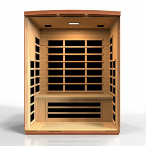 Dynamic Lugano Dynamic Lugano 3-person Low EMF (Under 8MG) FAR Infrared Sauna (Canadian Hemlock) DYN-6336-02 - Carbon PureTech™ Ultra Low EMF Heat Emitters - Natural hemlock wood construction - Vital Hydrotherapy