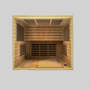 Dynamic Lugano Dynamic Lugano 3-person Low EMF (Under 8MG) FAR Infrared Sauna (Canadian Hemlock) DYN-6336-02 - Carbon PureTech™ Ultra Low EMF Heat Emitters - Natural hemlock wood construction DYN-6336-02 - Vital Hydrotherapy