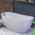 Cambridge Plumbing 62-Inch Double Slipper Engineered Stone Freestanding Soaking Tub ES-FSDES62-CP - Vital Hydrotherapy