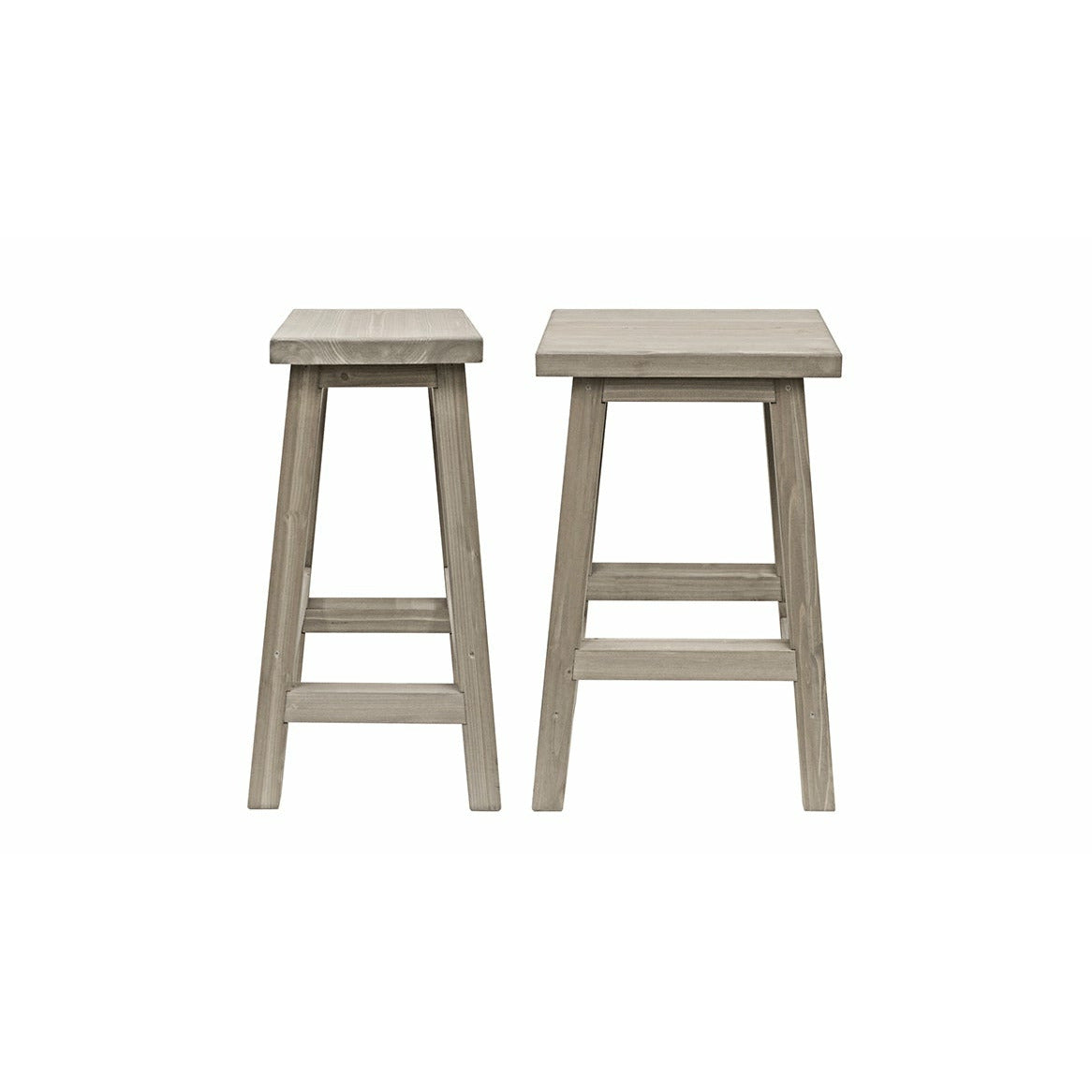 Madison Outdoor Bar Stools Premium Cedar Lumber Timber Gray Finish - Vital Hydrotherapy