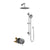 PULSE ShowerSpas Combo Shower System - 10 inch rain showerhead, 5-function stainless steel hand shower, Brass shower arm, Brass slide bar, Thru-temp pressure balance mixing valve and brass diverter - Polished Chrome -  3006 - Vital Hydrotherapy