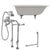 Cambridge Plumbing 60-Inch Rolled Rim Cast Iron Clawfoot Tub (Porcelain enamel interior and white paint exterior) and Freestanding Plumbing Package (Brushed nickel) RR61-398463-PKG-NH - Vital Hydrotherapy