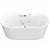 Anzzi Sofi 5.6 ft. Center Drain Whirlpool and Air Bath Tub in Glossy Ultra White Acrylic Finish With Polished Chrome Trim FT-AZ201 - Vital Hydrotherapy