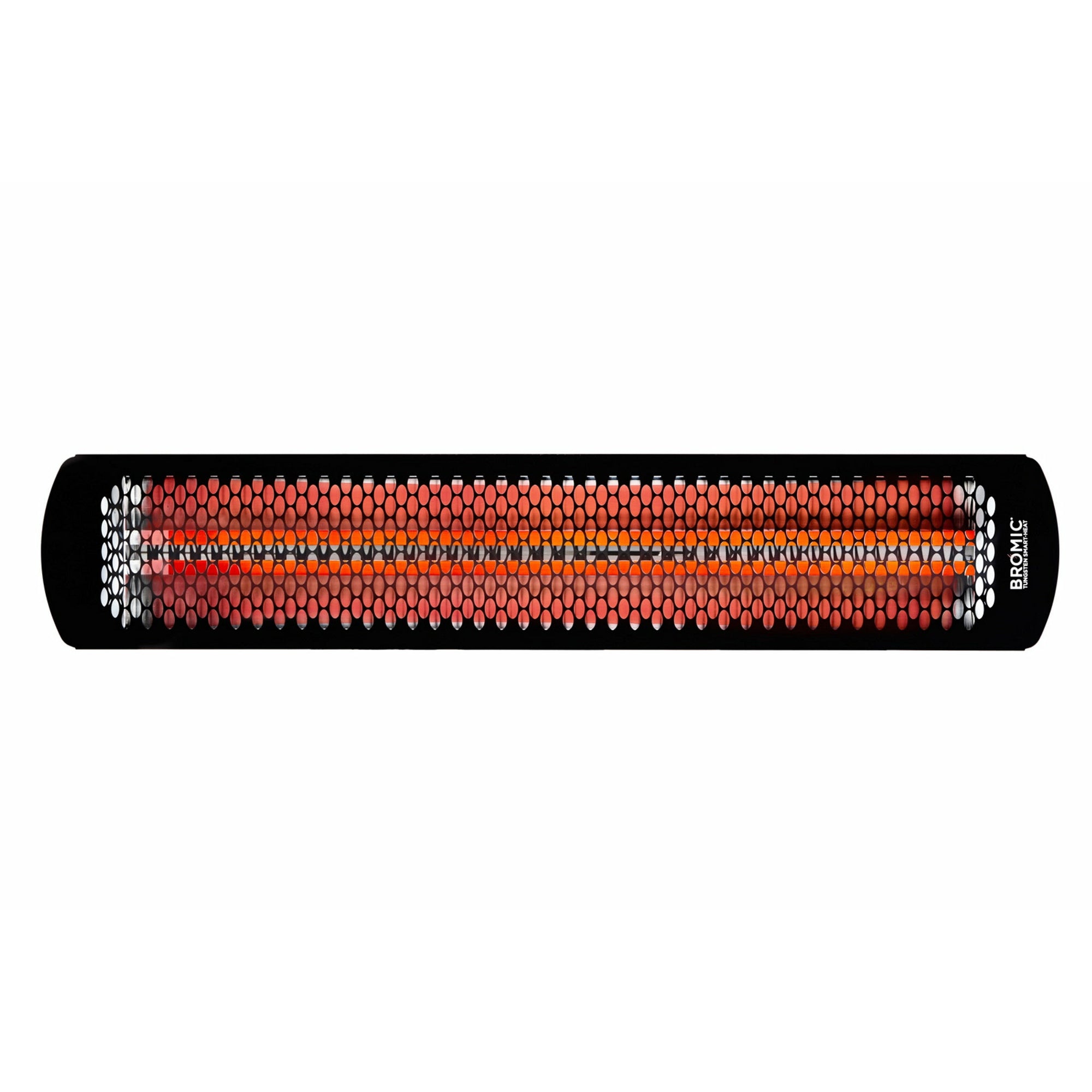 2000W Tungsten Smart-Heat Electric Heater in Black Stainless Steel, Black High Temperature Coating in white background