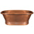 Whitehaus Bathhaus Copper Freestanding Handmade Double Ended Bathtub with Hammered Exterior, Lightly Hammered Interior and No Overflow WHCT-1002-OCH - Vital Hydrotherapy