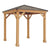 Yardistry 8 x 8 Meridian Gazebo YM11827COM - Built with 100% Premium Cedar Lumber - Pre-cut, Pre-drilled, and Pre-stained Lumber - Stunning Coffee Brown Colored Aluminum Roof - Heavy Corner Gussets - Natural Cedar Stain - Vital Hydrotherapy